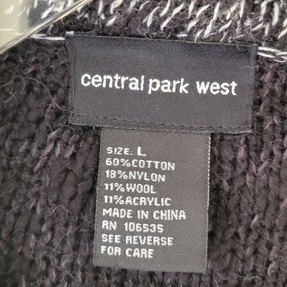 Central Park West Wool Blend Knit Cardigan Sweater Size Large - Picture 7 of 7